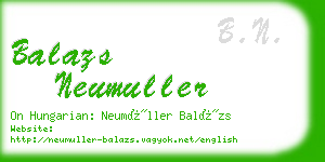 balazs neumuller business card